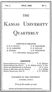 The Kansas University Quarterly, Vol. I, No. 1 (1892)
