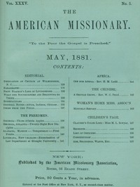 The American Missionary — Volume 35, No. 5, May, 1881