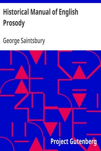 Historical Manual of English Prosody