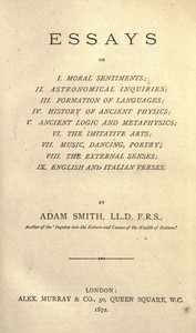 The Essays of Adam Smith