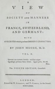 A View of Society and Manners in France, Switzerland, and Germany, Vol. 2 (of 2)  With Anecdotes Relating to Some Eminent Characters