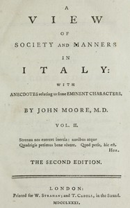 A View of Society and Manners in Italy, Volume 2 (of 2)  With Anecdotes Relating to some Eminent Characters