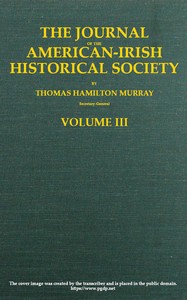 The journal of the American-Irish Historical Society, Vol. III, 1900