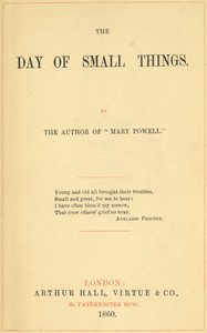 The Day of Small Things
