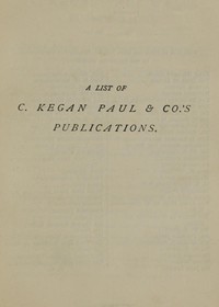 A List of C. Kegan Paul & Co.'s Publications [1879]