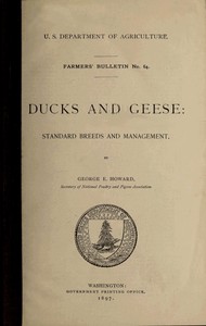 Ducks and Geese: Standard Breeds and Management