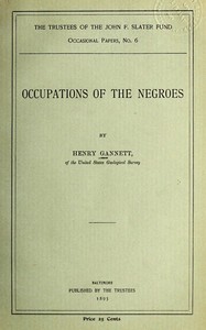Occupations of the Negroes