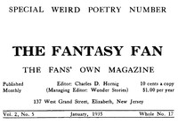 The Fantasy Fan, Volume 2, Number 5, January 1935 The Fan's Own Magazine