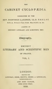 Lives of the most eminent literary and scientific men of France, Vol. 1 (of 2)