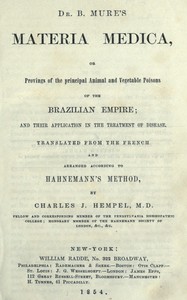 Dr. B. Mure's materia medica