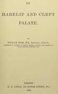 On harelip and cleft palate