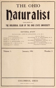 The Ohio naturalist, Vol. 1, No. 3, January, 1901