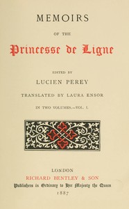Memoirs of the Princesse de Ligne, Vol. 1 (of 2)