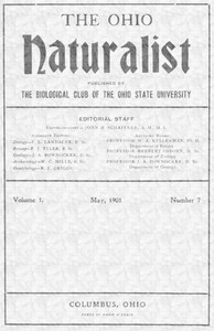 The Ohio Naturalist, Vol. I, No. 7, May, 1901