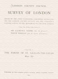 Survey of London, Volume 05 (of 14), the parish of St. Giles-in-the-Fields, part 2