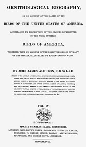 Ornithological biography, Vol. 4 (of 5)