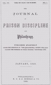 The journal of prison discipline and philanthropy (Vol. XV, No. I, January 1860)