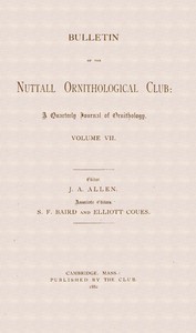 Bulletin of the Nuttall Ornithological Club