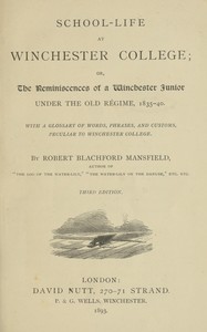 School-life at Winchester College