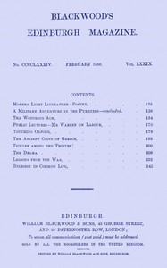 Blackwood's Edinburgh Magazine, Vol. 79, No. 484, February, 1856