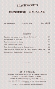 Blackwood's Edinburgh Magazine, Vol. 76, No. 466, August, 1854