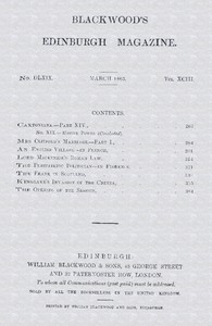 Blackwood's Edinburgh Magazine, Vol. 93, No. 569, March, 1863