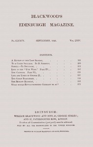 Blackwood's Edinburgh Magazine, Vol. 64, No. 395, September, 1848