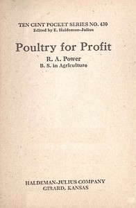 Poultry for profit