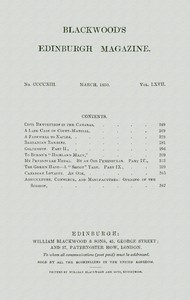 Blackwood's Edinburgh Magazine, Vol. 67, No. 413, March, 1850