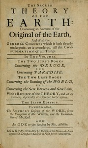 The sacred theory of the Earth, Volume 1 (of 2)