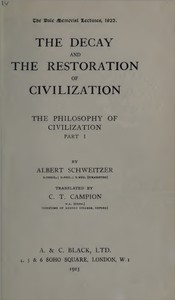 The decay and the restoration of civilization