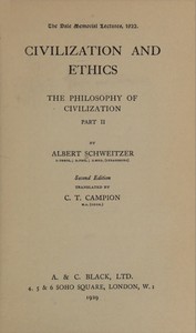 Civilization and ethics