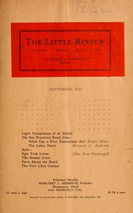The Little Review, September 1916 (Vol. 3, No. 6)