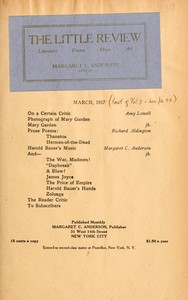 The Little Review, March 1917 (Vol. 3, No. 9)