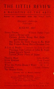 The Little Review, August 1917 (Vol. 4, No. 4)