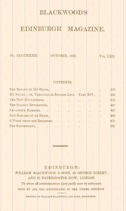 Blackwood's Edinburgh Magazine, Vol. 70, No. 432, October, 1851