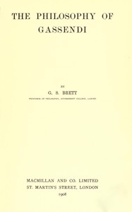 The philosophy of Gassendi