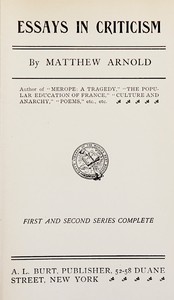 Essays in criticism
