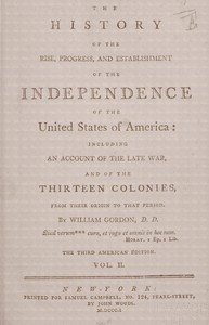 The history of the rise, progress, and establishment of the independence of the United States of America, Vol. 2 (of 3)