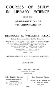 Courses of study in library science