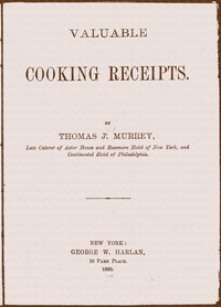 Valuable cooking receipts