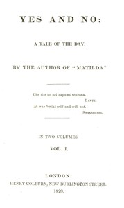 Yes and no, Volume 1 (of 2)