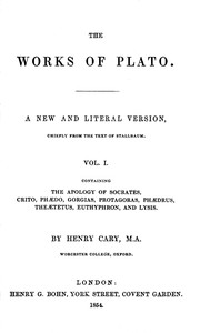 The works of Plato (Vol. 1 of 6)