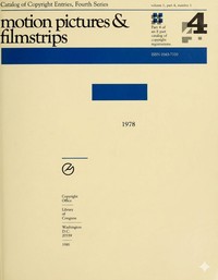 Motion pictures and filmstrips, 1978