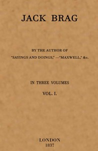 Jack Brag, vol. 1 (of 3)