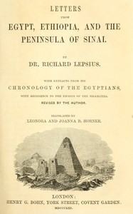 Letters from Egypt, Ethiopia, and the peninsula of Sinai