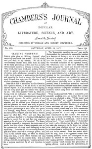 Chambers's Journal of Popular Literature, Science, and Art, No. 696 April 28, 1877.