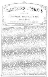 Chambers's Journal of Popular Literature, Science, and Art, No. 715 September 8, 1877