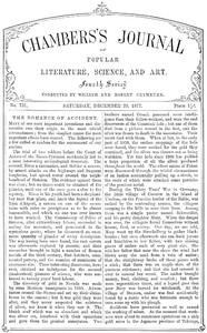 Chambers's Journal of Popular Literature, Science, and Art, No. 731 December 29, 1877