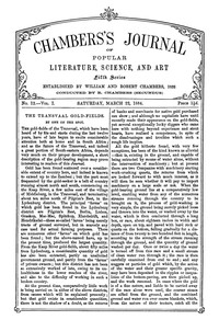 Chambers's Journal of Popular Literature, Science, and Art, Fifth Series, No. 12, Vol. I, March 22, 1884
